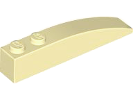 Plaatje in Gallery viewer laden, LEGO® los onderdeel Dakpan Gebogen in kleur Licht Geel 42022