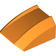 LEGO® los onderdeel Dakpan Gebogen in kleur Oranje 30602