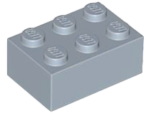 LEGO® los onderdeel Steen in kleur Zandblauw 3002