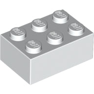 Plaatje in Gallery viewer laden, LEGO® los onderdeel Steen in kleur Zandblauw 3002