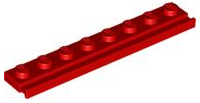 LEGO® los onderdeel Plaat Aangepast in kleur Rood 4510