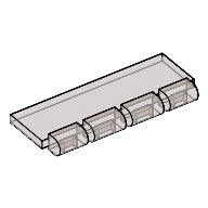 Plaatje in Gallery viewer laden, LEGO® los onderdeel Voorruit Doorzichtig Zwart 30161