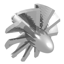 Plaatje in Gallery viewer laden, LEGO® los onderdeel Vliegtuig in kleur Chroom Zilver x577