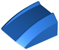 LEGO® los onderdeel Dakpan Gebogen in kleur Blauw 30602