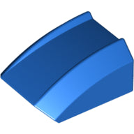 Plaatje in Gallery viewer laden, LEGO® los onderdeel Dakpan Gebogen in kleur Blauw 30602
