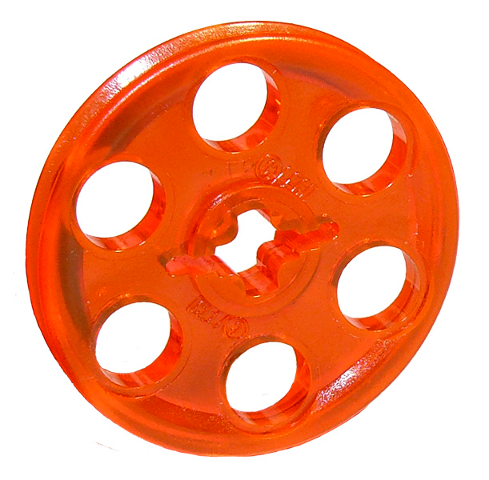 LEGO® los onderdeel Wiel Doorzichtig Neon Oranje 4185