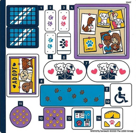 LEGO® stickervel set 41727-1 Dog Rescue Center, vel 1