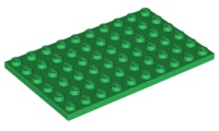 LEGO® los onderdeel Plaat Algemeen in kleur Groen 3033