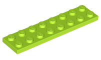 Plaatje in Gallery viewer laden, LEGO® los onderdeel Plaat Algemeen in kleur Limoen 3034