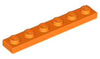 LEGO® los onderdeel Plaat Algemeen in kleur Oranje 3666