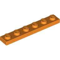 LEGO® los onderdeel Plaat Algemeen in kleur Oranje 3666