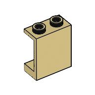 LEGO® los onderdeel Paneel in kleur Geelbruin 4864b