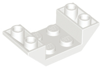LEGO® los onderdeel Dakpan Omgekeerd in kleur Wit 4871