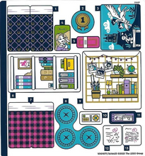 Plaatje in Gallery viewer laden, LEGO® stickervel set 41740-1 Aliya's Room