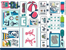 Plaatje in Gallery viewer laden, LEGO® stickervel set 41744-1 Sports Centre