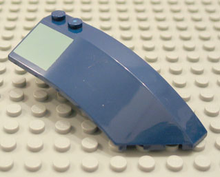 Plaatje in Gallery viewer laden, LEGO® los onderdeel Wig met Motief Donkerblauw 41749pb001