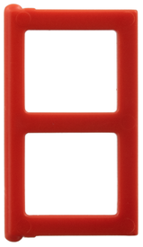 LEGO® los onderdeel Venster, Ruit en Luik in kleur Rood 3854