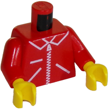 Plaatje in Gallery viewer laden, LEGO® los onderdeel Lijf met Motief in kleur Rood 973p13c01