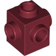 Plaatje in Gallery viewer laden, LEGO® los onderdeel Steen Aangepast in kleur Donkerrood 4733