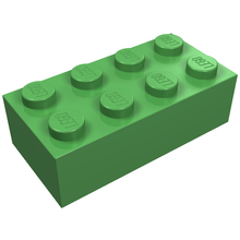 Plaatje in Gallery viewer laden, LEGO® los onderdeel Steen in kleur Fel Groen 3001