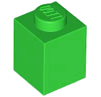 Plaatje in Gallery viewer laden, LEGO® los onderdeel Steen in kleur Fel Groen 3005