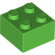 LEGO® los onderdeel Steen in kleur Fel Groen 3003