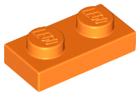 LEGO® los onderdeel Plaat Algemeen in kleur Oranje 3023