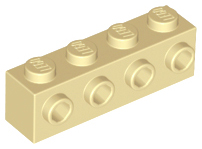 LEGO® los onderdeel Steen Aangepast in kleur Geelbruin 30414