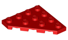 LEGO® los onderdeel Wig Plaat in kleur Rood 30503