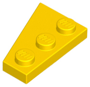LEGO® los onderdeel Wig Plaat in kleur Geel 43722