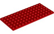 Plaatje in Gallery viewer laden, LEGO® los onderdeel Plaat Algemeen in kleur Rood 3456
