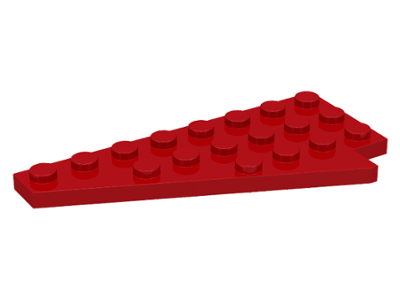 LEGO® los onderdeel Wig Plaat in kleur Rood 3933
