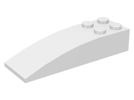 LEGO® los onderdeel Dakpan Gebogen in kleur Wit 44126