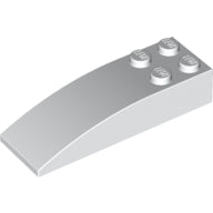 Plaatje in Gallery viewer laden, LEGO® los onderdeel Dakpan Gebogen in kleur Wit 44126