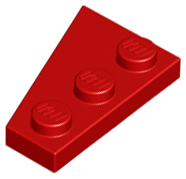 LEGO® los onderdeel Wig Plaat in kleur Rood 43722