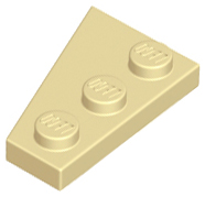 Plaatje in Gallery viewer laden, LEGO® los onderdeel Wig Plaat in kleur Geelbruin 43722