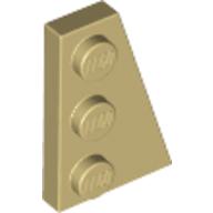 LEGO® los onderdeel Wig Plaat in kleur Geelbruin 43722