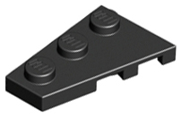 Plaatje in Gallery viewer laden, LEGO® los onderdeel Wig Plaat in kleur Zwart 43723
