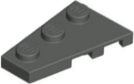 LEGO® los onderdeel Wig Plaat in kleur Donkergrijs 43723
