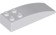 LEGO® onderdeel Dakpan Gebogen Licht Blauwachtig Grijs 44126