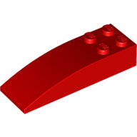 Plaatje in Gallery viewer laden, LEGO® los onderdeel Dakpan Gebogen in kleur Rood 44126