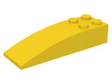 Plaatje in Gallery viewer laden, LEGO® los onderdeel Dakpan Gebogen in kleur Geel 44126