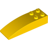Plaatje in Gallery viewer laden, LEGO® los onderdeel Dakpan Gebogen in kleur Geel 44126
