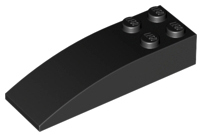 Plaatje in Gallery viewer laden, LEGO® los onderdeel Dakpan Gebogen in kleur Zwart 44126