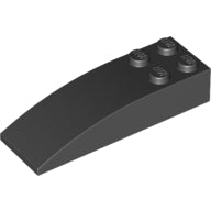 Plaatje in Gallery viewer laden, LEGO® los onderdeel Dakpan Gebogen in kleur Zwart 44126
