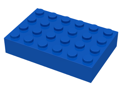 LEGO® los onderdeel Steen in kleur Blauw 2356
