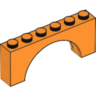 LEGO® los onderdeel Steen Boog in kleur Oranje 3307
