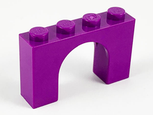 Plaatje in Gallery viewer laden, LEGO® los onderdeel Steen Boog in kleur Paars 6182