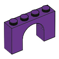 Plaatje in Gallery viewer laden, LEGO® los onderdeel Steen Boog in kleur Paars 6182