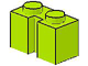 Plaatje in Gallery viewer laden, LEGO® los onderdeel Steen Aangepast in kleur Limoen 4216